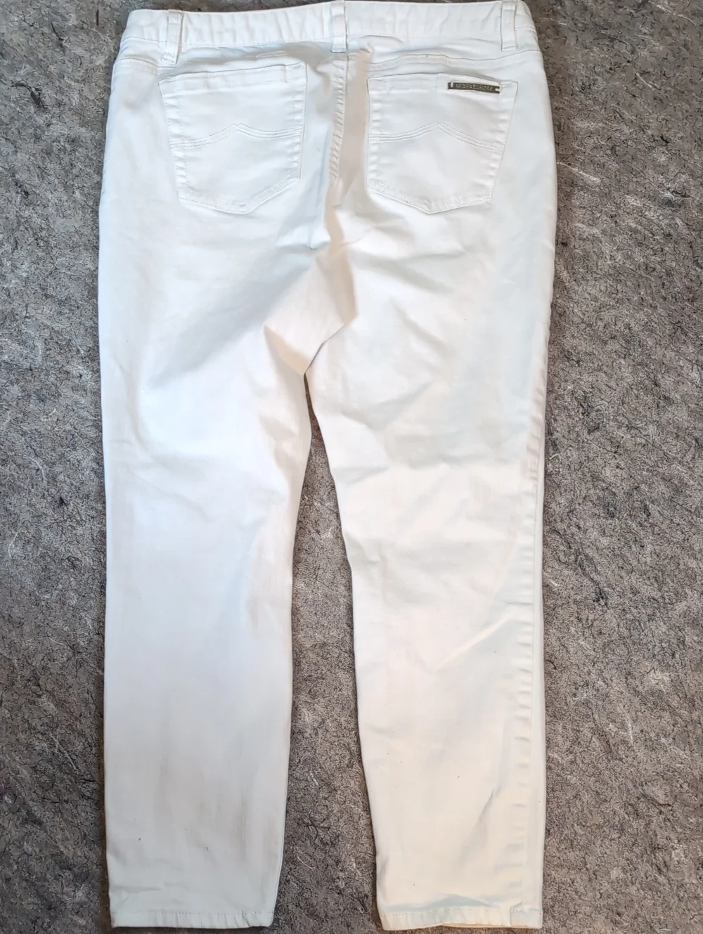 Michael Kors White Straight-Leg 7/8 Stretch Jeans Size 8